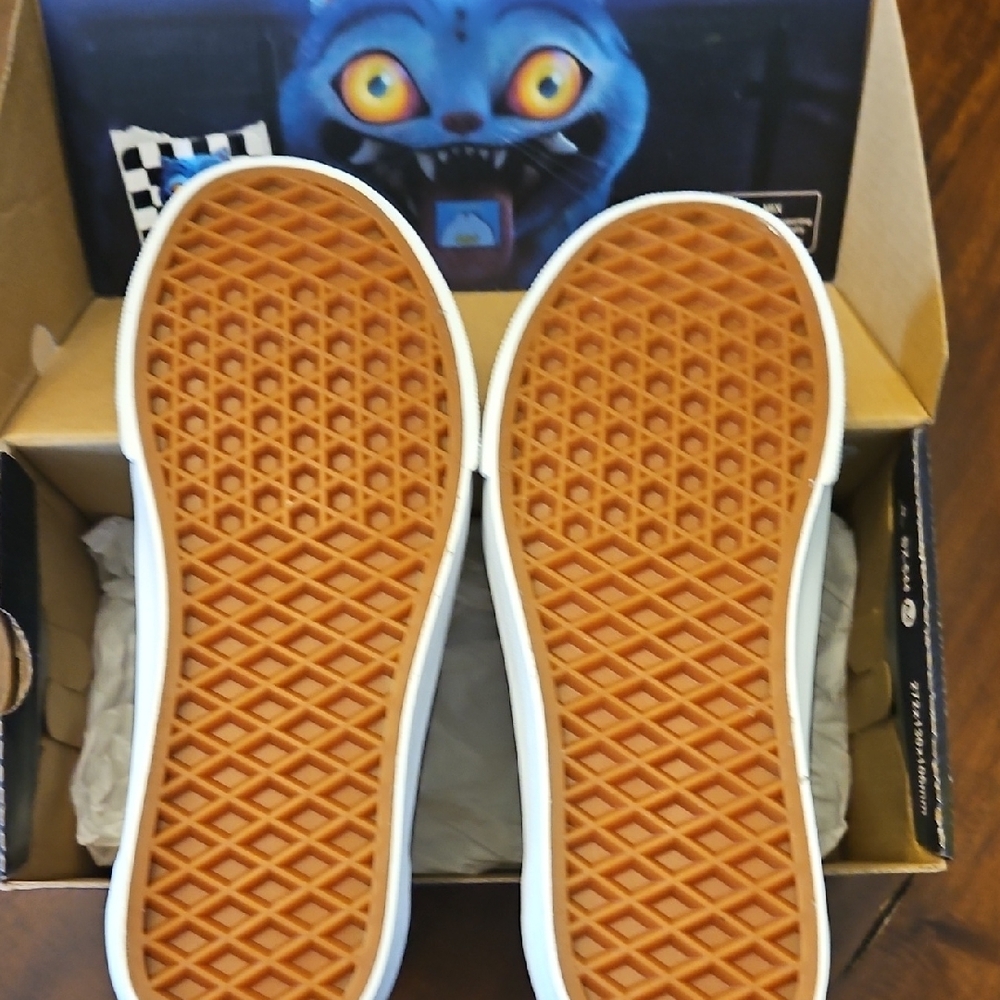 Vans Kids Black and White Sneakers with Colorful Character Design - Picture 7 of 7